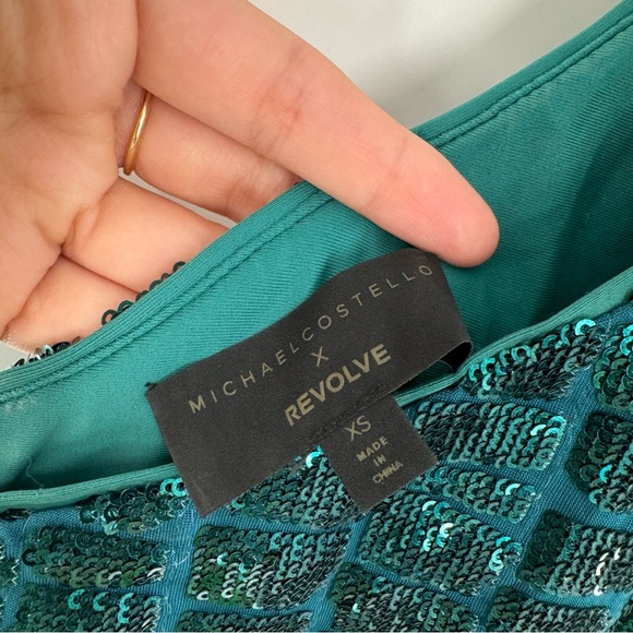 Michael Costello x REVOLVE Rumi Sequin One Arm Gown Size XS - Picture 6 of 9